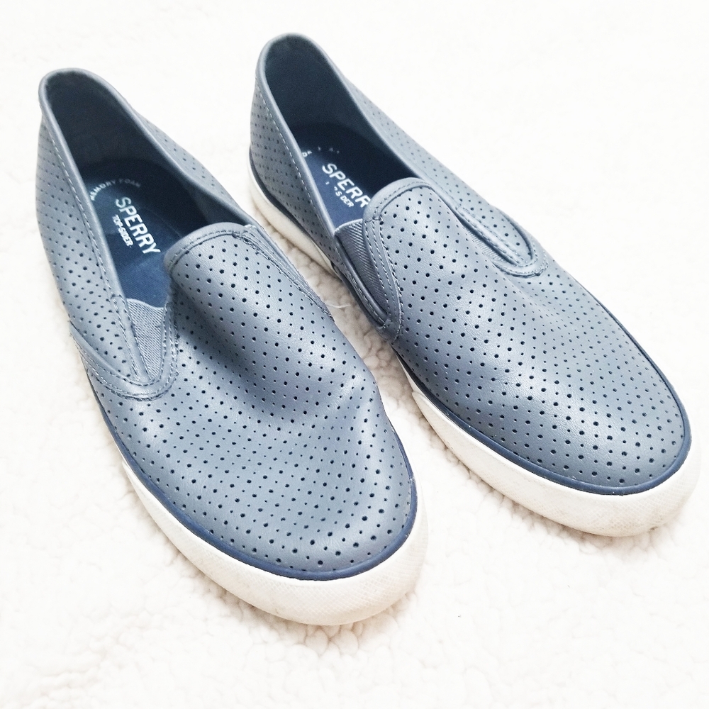 Sperry Top-Sider leather shoes gray 10